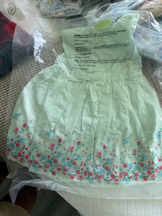 Janie and Jack￼ Other - Jamie and Jack  Girls' Mint Floral Bow Party Dress 18 to 24 months NWT